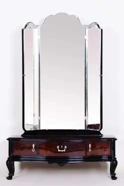 Art Deco Ankleidespiegel aus Nussholz, 1920er