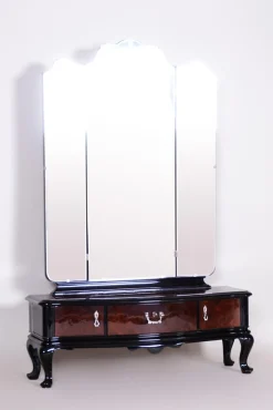 Art Deco Ankleidespiegel aus Nussholz, 1920er