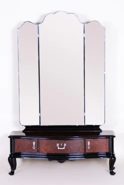 Art Deco Ankleidespiegel aus Nussholz, 1920er