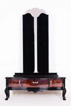 Art Deco Ankleidespiegel aus Nussholz, 1920er
