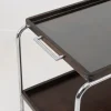 Art Deco Barwagen mit Tabletts aus dunklem Holz