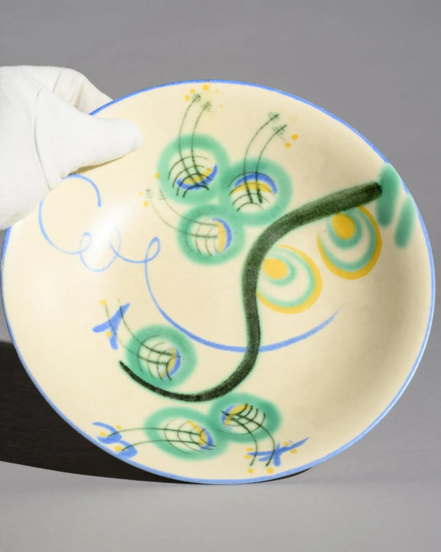 Art Deco Bauhaus Keramikschale von Margarete Heymann-Löbenstein für Haël Workshops, 1930er