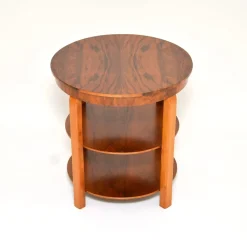 Art Deco Beistelltisch aus Nussholz, 1930er