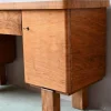Art Deco Boudoir Frisiertisch aus Ulmenholz & Messing, 1930er