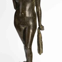 Art Deco Bronzeskulptur auf Steinsockel, 1930