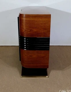 Art Deco Buffet aus Holz & Messing, 1930er