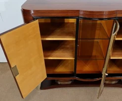 Art Deco Buffet aus Holz & Messing, 1930er