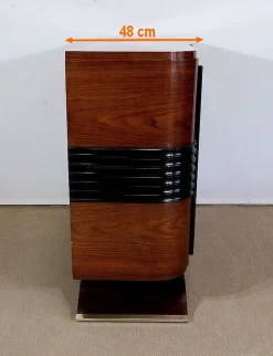 Art Deco Buffet aus Holz & Messing, 1930er