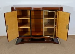 Art Deco Buffet aus Holz & Messing, 1930er