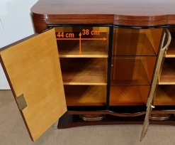 Art Deco Buffet aus Holz & Messing, 1930er