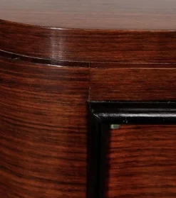 Art Deco Buffet aus Holz & Messing, 1930er