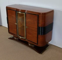 Art Deco Buffet aus Holz & Messing, 1930er