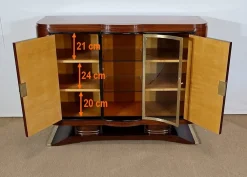 Art Deco Buffet aus Holz & Messing, 1930er