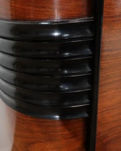 Art Deco Buffet aus Holz & Messing, 1930er