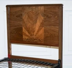 Art Deco Burr Walnut Single Bed
