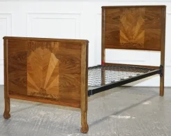 Art Deco Burr Walnut Single Bed