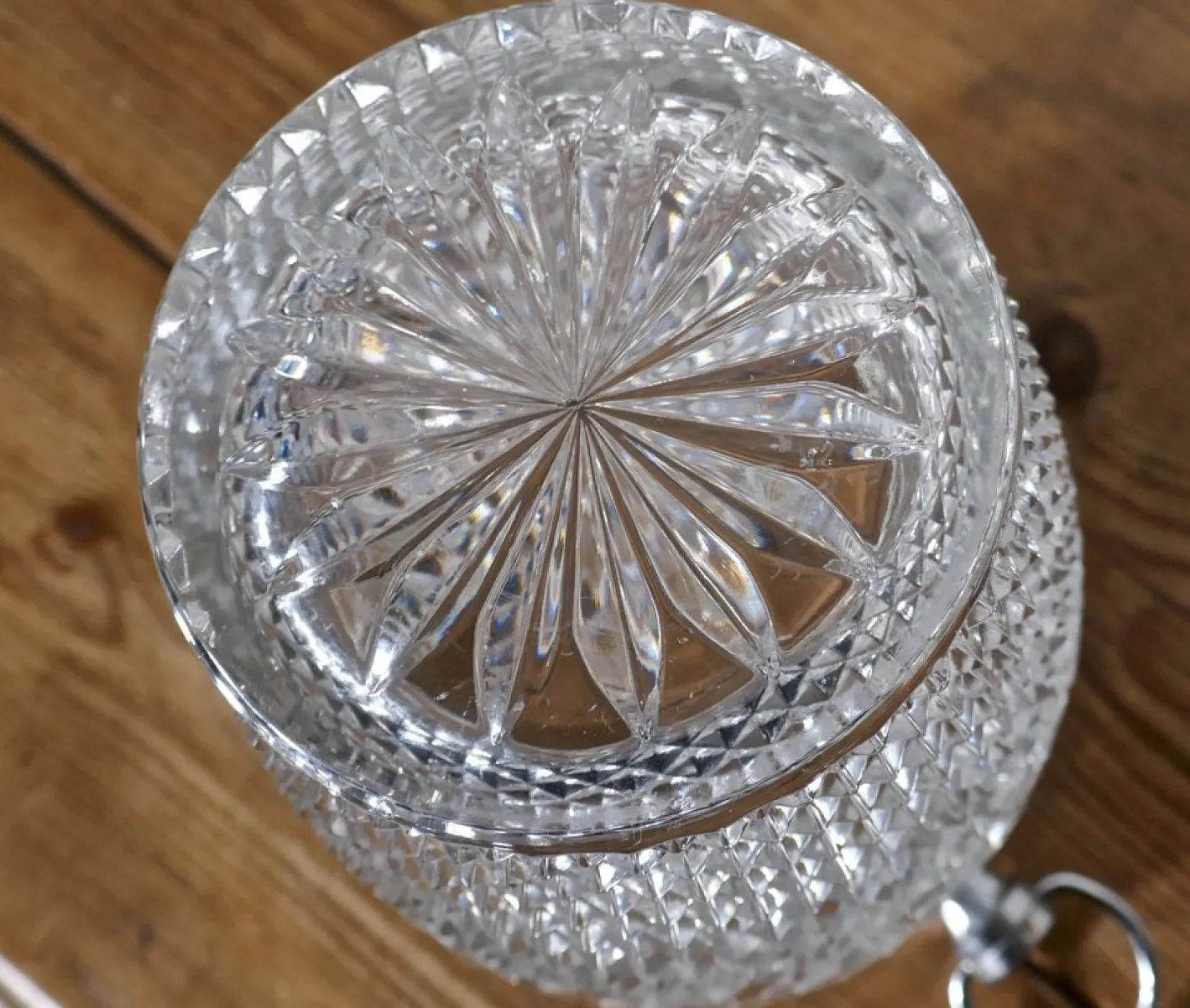 Art Deco Champagner Weinkühler mit Rautenmuster, 1920er