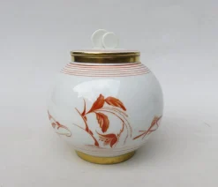 Art Deco Deckeldose mit japanischem Dekor von Fritz von Stockmeyer für Porzellanmanufaktur Arzberg, 1930er