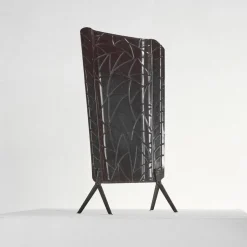 Art Deco Feuerwand aus Zinn, 1940er