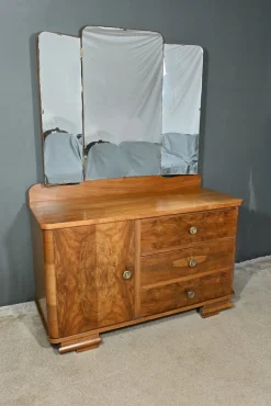 Art Deco Frisiertisch aus Wurzelholz, 1930er Jahre