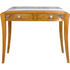 Art Deco Frisiertisch mit Marmortablett, 1940er