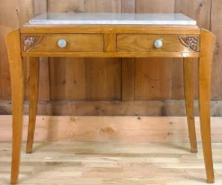 Art Deco Frisiertisch mit Marmortablett, 1940er