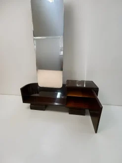 Art Deco Frisiertisch mit Spiegel aus Wurzelholz, Deutschland, 1940er-1950er