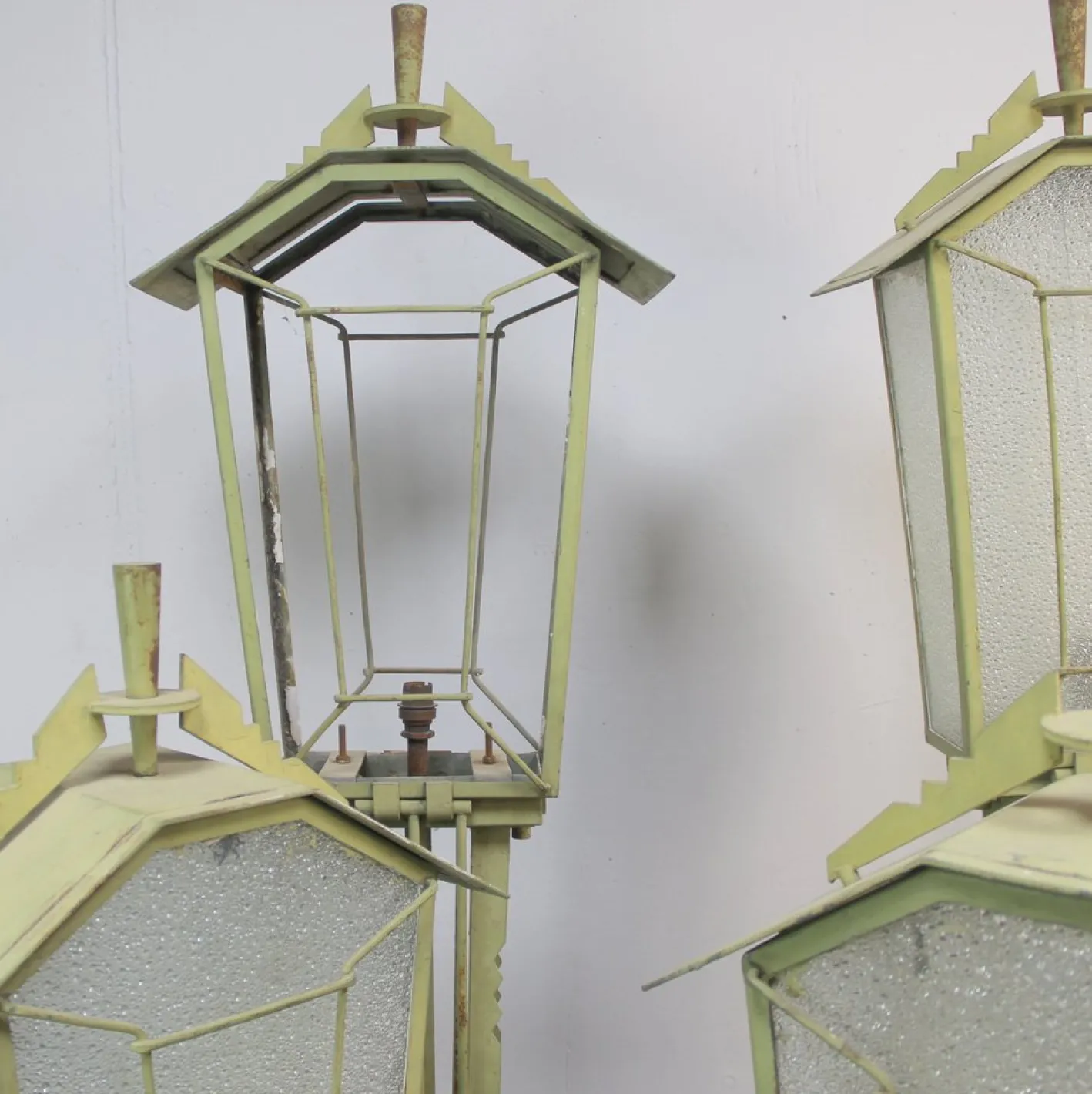 Art Deco Gartenlampe Spiel, 1930er, 4er Set