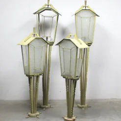 Art Deco Gartenlampe Spiel, 1930er, 4er Set