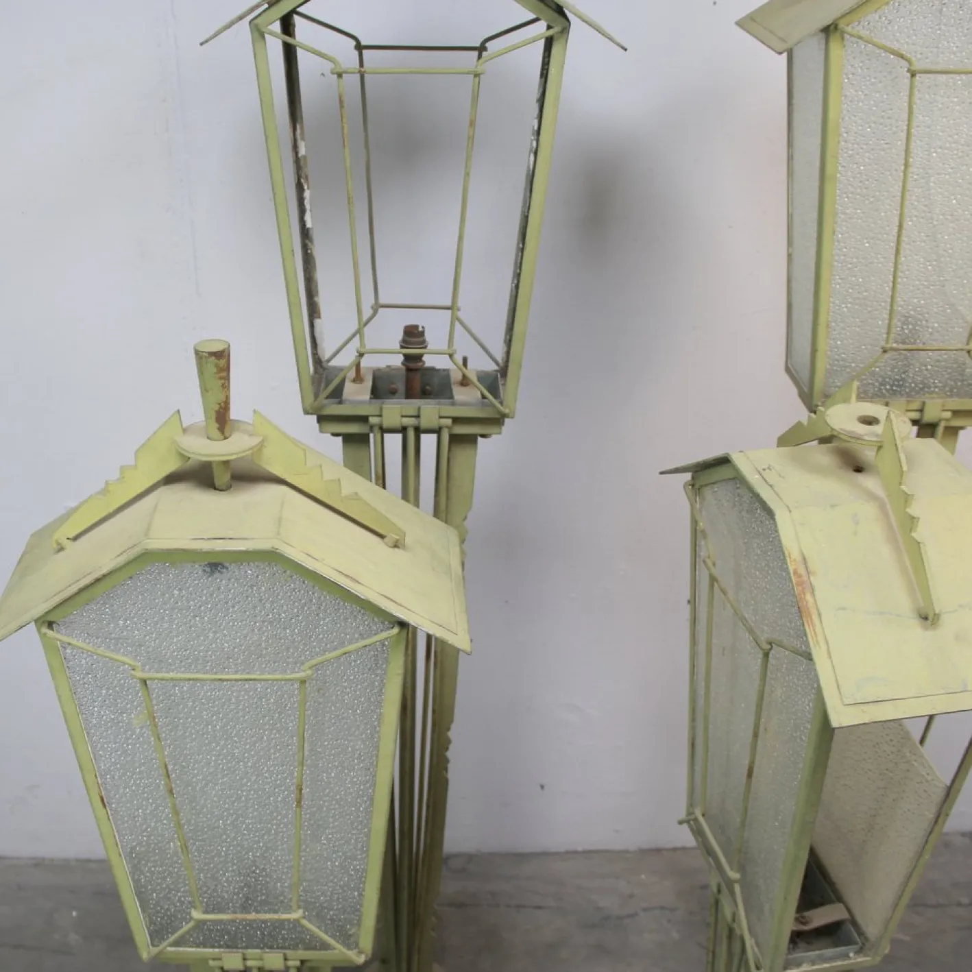 Art Deco Gartenlampe Spiel, 1930er, 4er Set