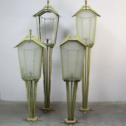 Art Deco Gartenlampe Spiel, 1930er, 4er Set