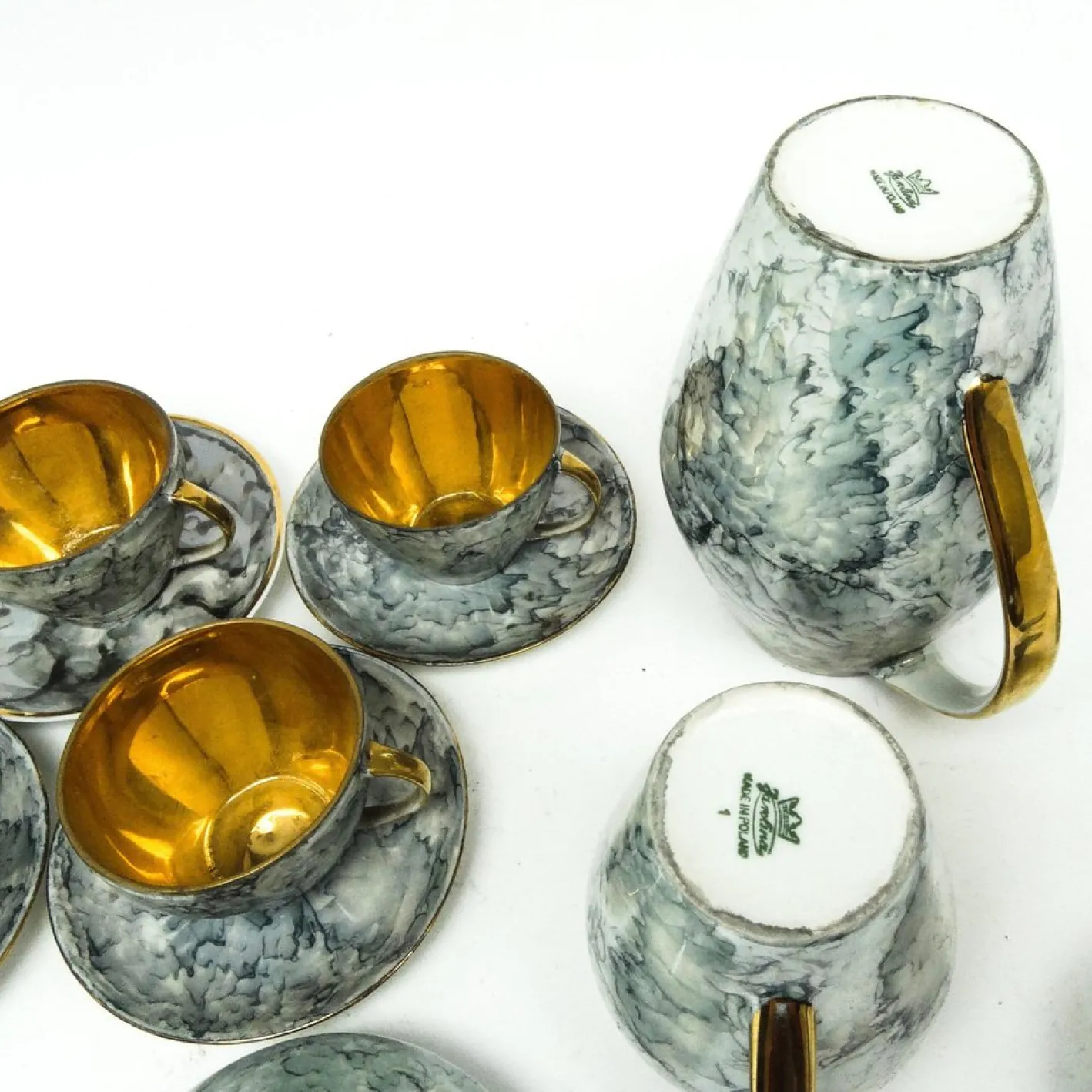 Art Deco Joanna Kaffeeservice von Karolina, Polen, 1960er, 15er Set