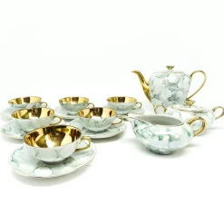 Art Deco Julita Kaffeeservice von Wawel Pottery, Polen, 1960er, 15 . Set