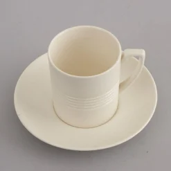 Art Deco Kaffeeservice aus Mondstein von Keith Murray für Wedgewood, 1930, 16 Set