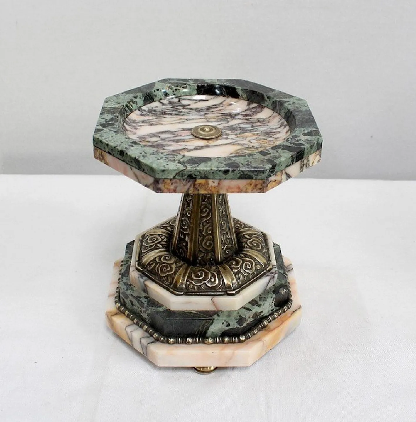 Art Deco Kaminuhr & Dekoration aus Marmor & Bronze, 1940er, 3er Set