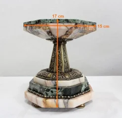 Art Deco Kaminuhr & Dekoration aus Marmor & Bronze, 1940er, 3er Set