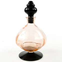 Art Deco Karaffe von Zawiercie Glassworks, Polen, 1930er
