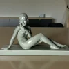 Art Deco Keramikfigur einer jungen Frau im Stil von Saint-Clement, 1920