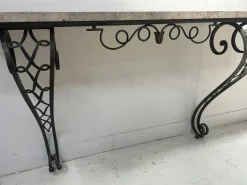 Art Deco Konsolentisch aus gehämmertem Schmiedeeisen, 1900er
