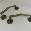 Art Deco Messinggriffe, Italien, 1940er, 2er Set