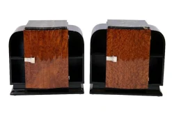Art Deco Nachtschränke aus Marmor, 2er Set