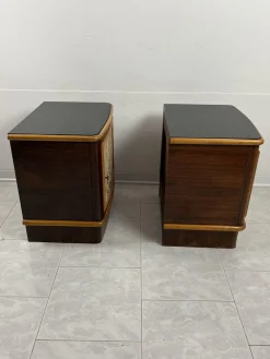 Art Deco Nachttische von Cabiate Furniture, Italien, 1930er, 2er Set