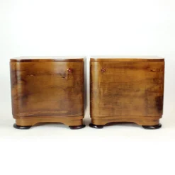 Art Deco Nachttische von Jindřich Halabala für Up Závody, 1930er, 2er Set