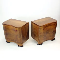 Art Deco Nachttische von Jindřich Halabala für Up Závody, 1930er, 2er Set