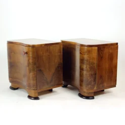 Art Deco Nachttische von Jindřich Halabala für Up Závody, 1930er, 2er Set