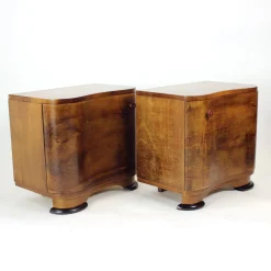 Art Deco Nachttische von Jindřich Halabala für Up Závody, 1930er, 2er Set