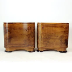 Art Deco Nachttische von Jindřich Halabala für Up Závody, 1930er, 2er Set