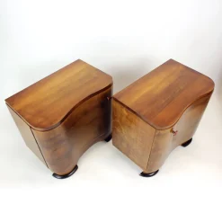 Art Deco Nachttische von Jindřich Halabala für Up Závody, 1930er, 2er Set