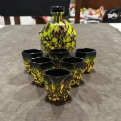 Art Deco Rosolio Set aus Aventurin Murano Glas, 1940er, 7