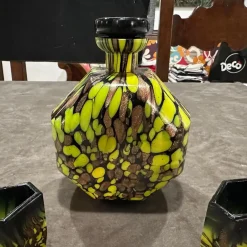 Art Deco Rosolio Set aus Aventurin Murano Glas, 1940er, 7